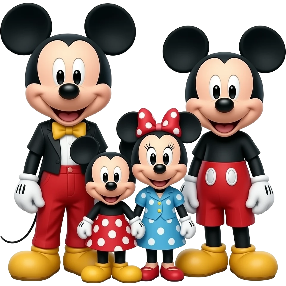 Train station mickey mouse family emoji
