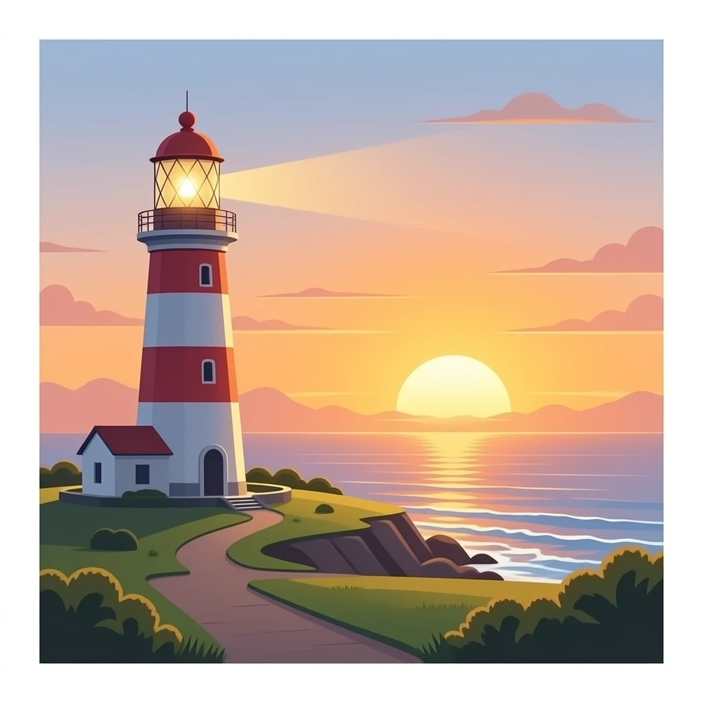 Lighthouse drawing emoji