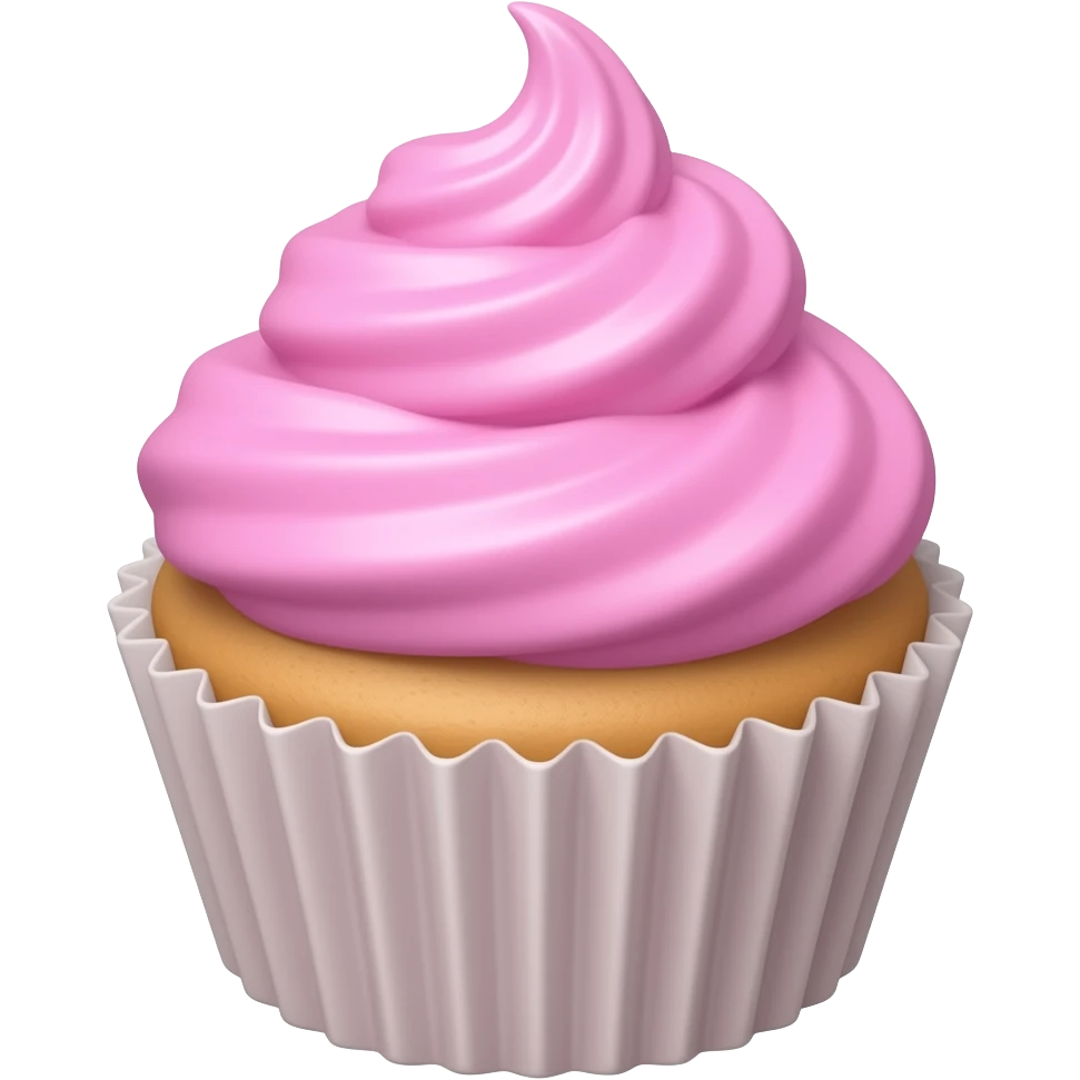 Cupcake with pink icing emoji