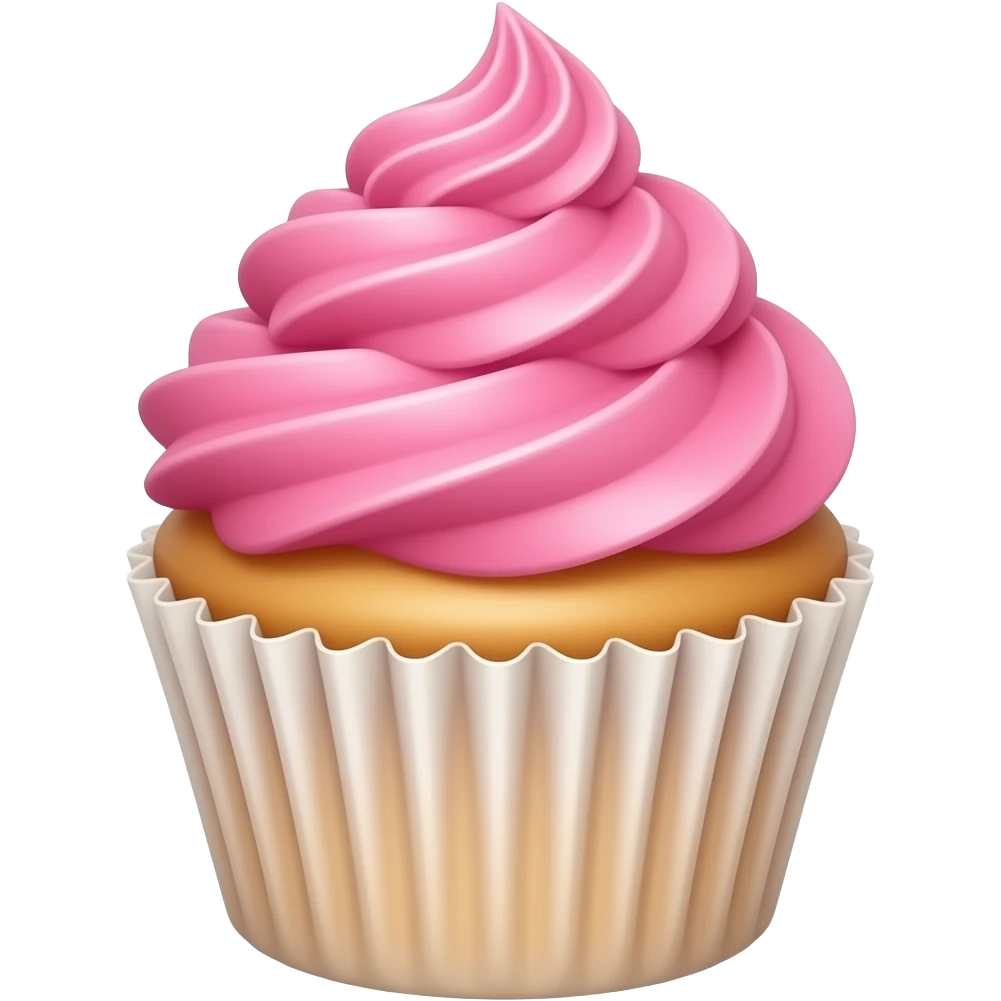 Cupcake with pink icing emoji