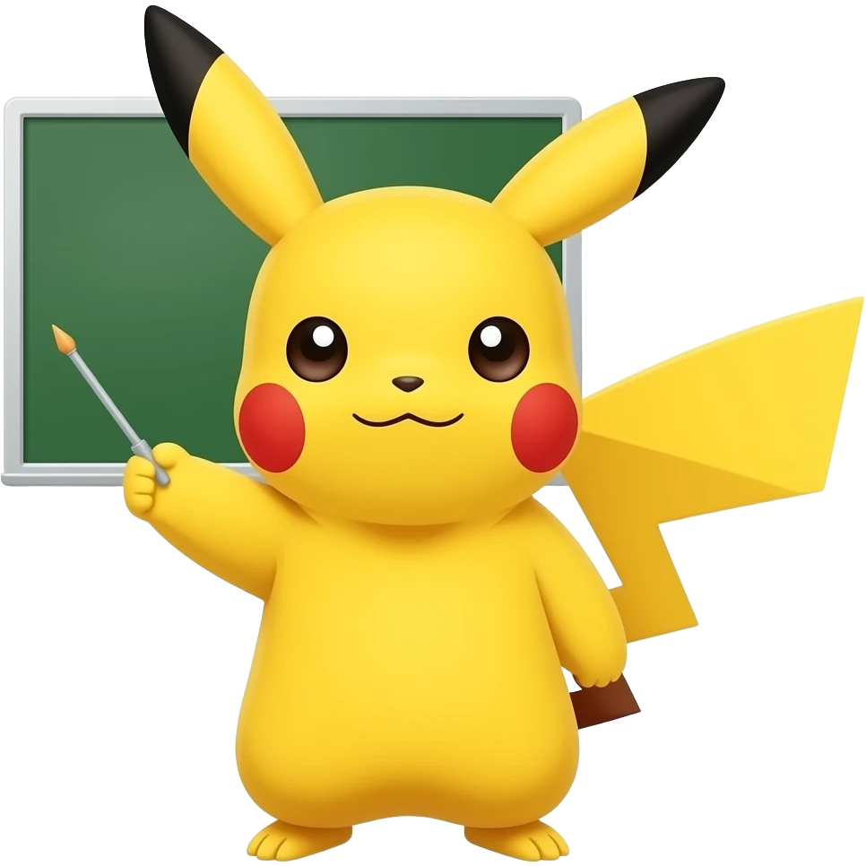 Do a teacher Pikachu who do lesson emoji
