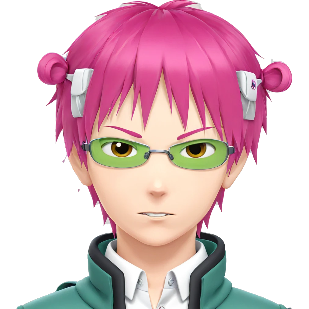 pink-haired boy in school uniform emoji