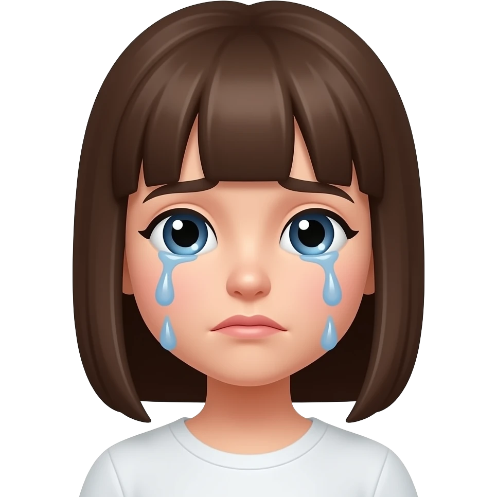 cara de chica llorando emoji