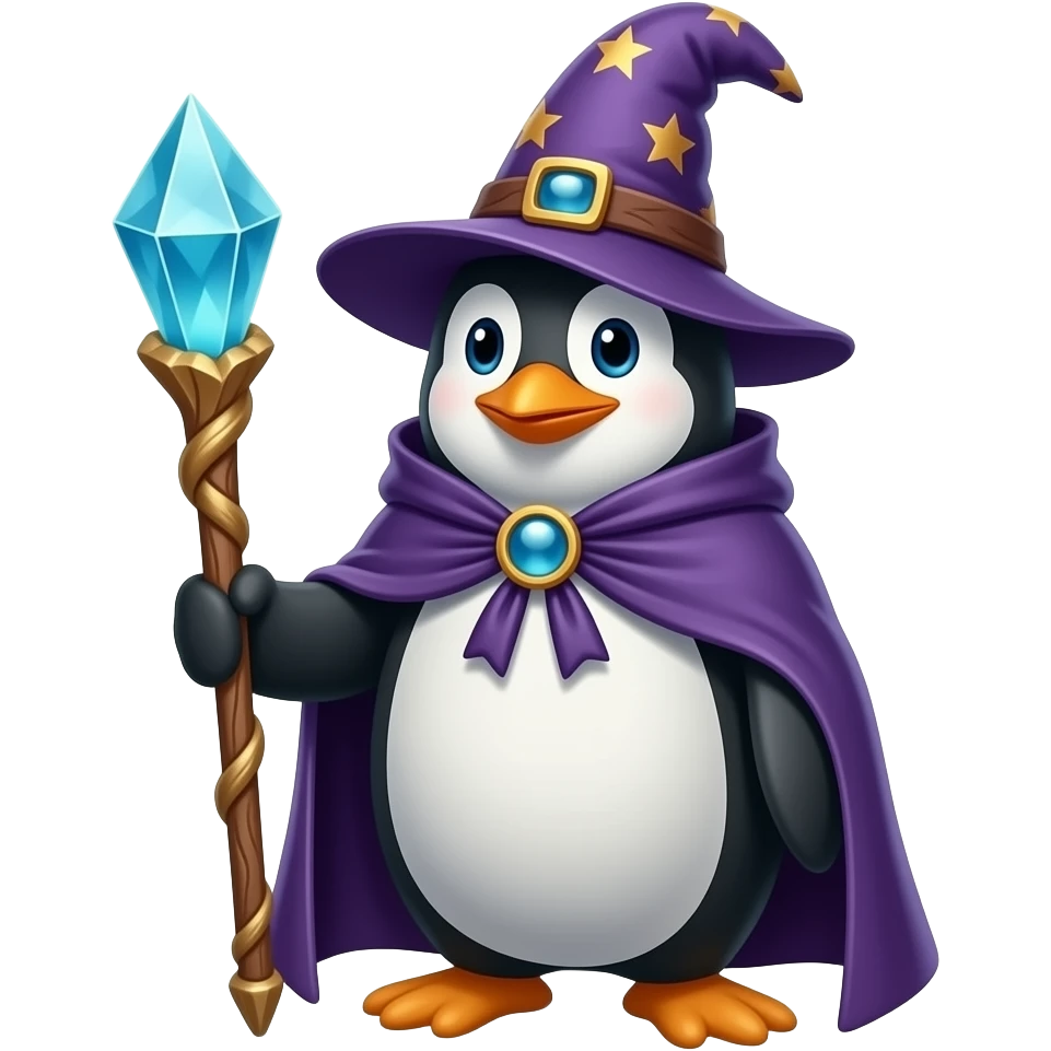 Penguin Wizard emoji