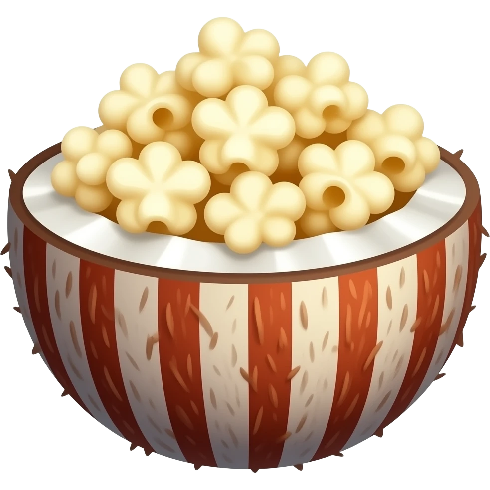 Make me coconuts popcorn emoji
