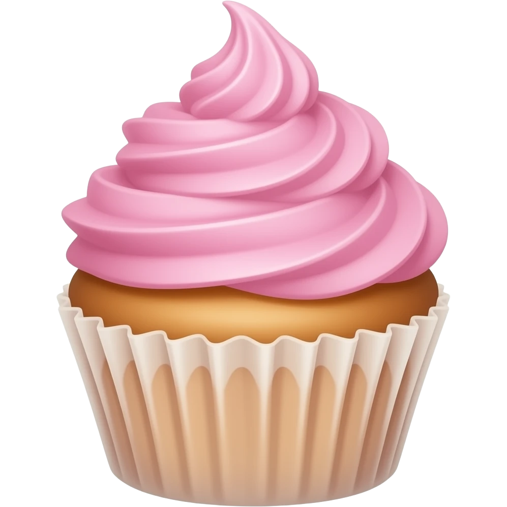 Cupcake with pink icing emoji