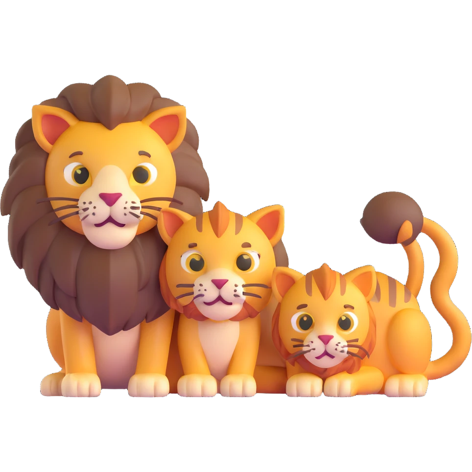 cat and lion emoji
