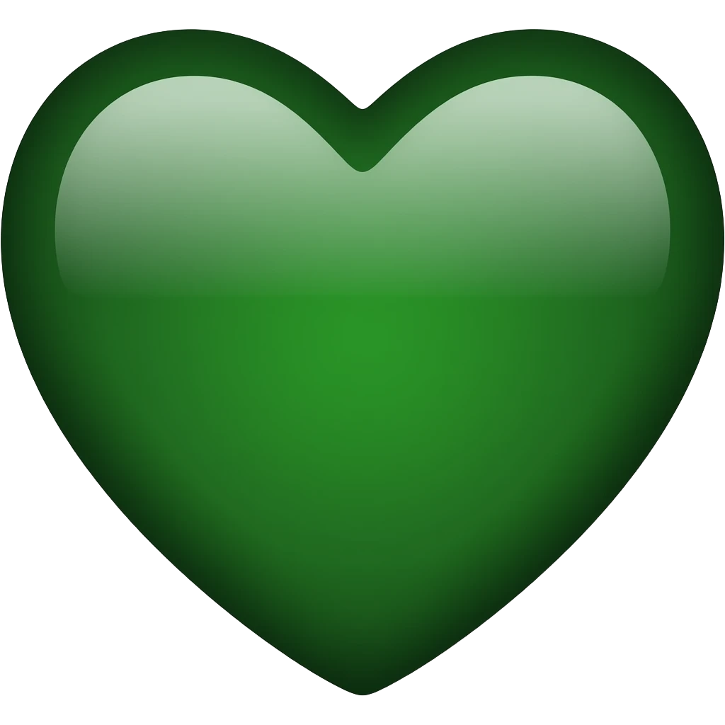 Dark green heart emoji