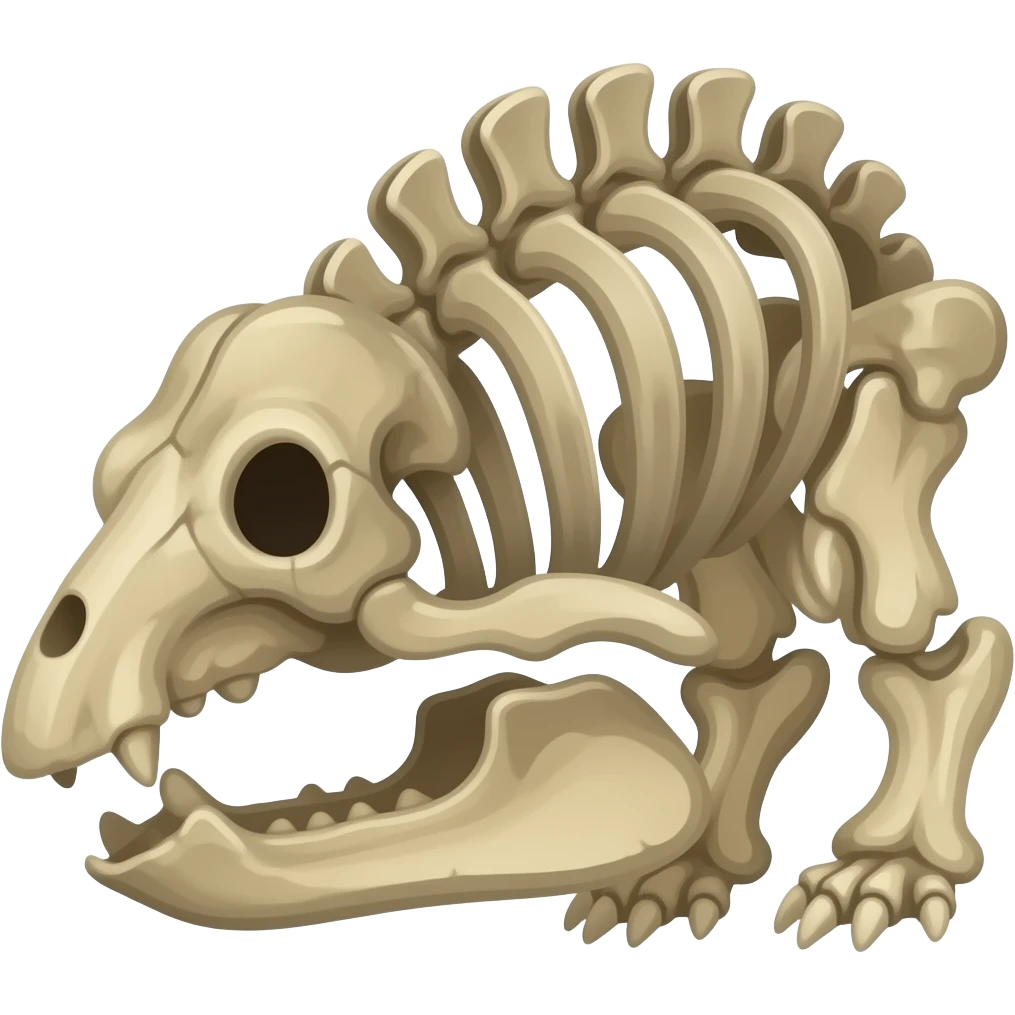 ice age animal bones emoji