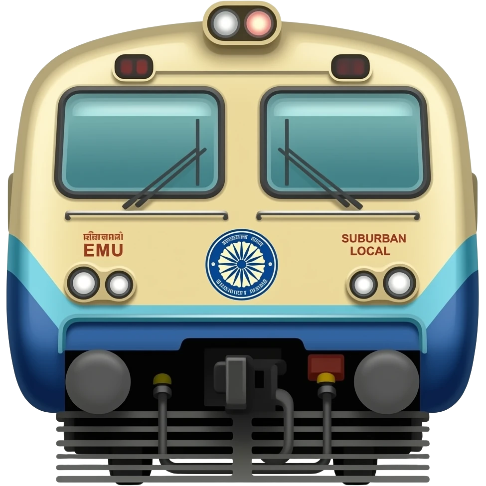 chennai emu suburban local train face indian railways emoji