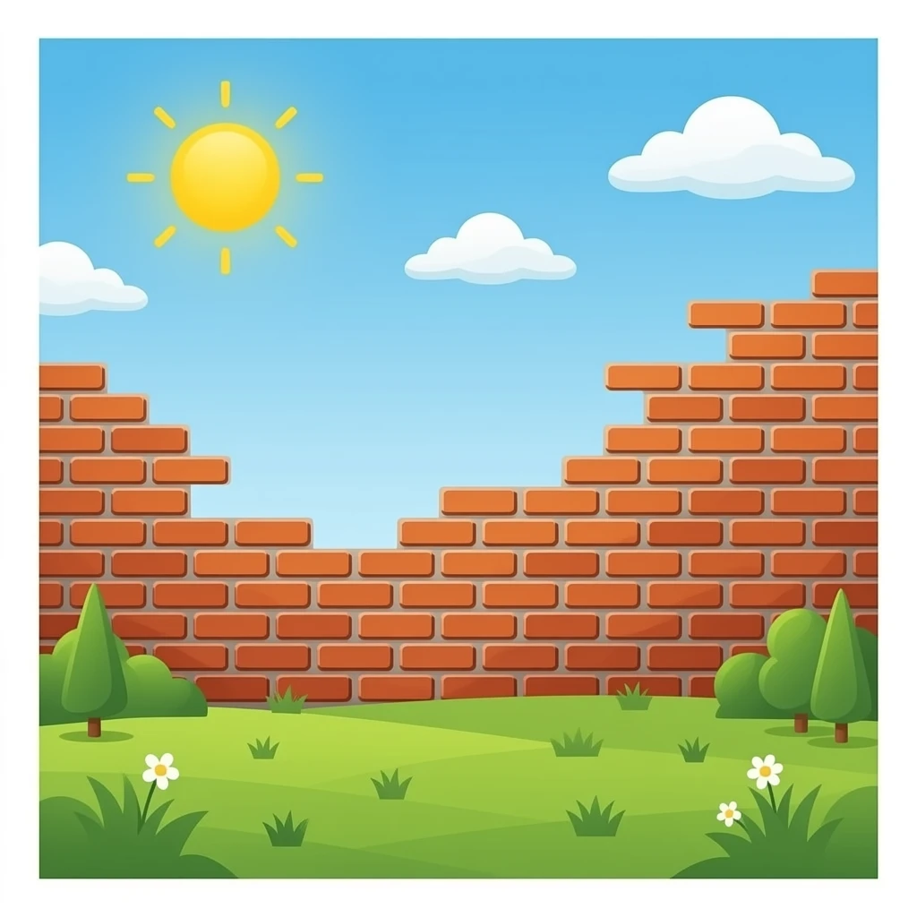 stylized exposed brick wall emoji