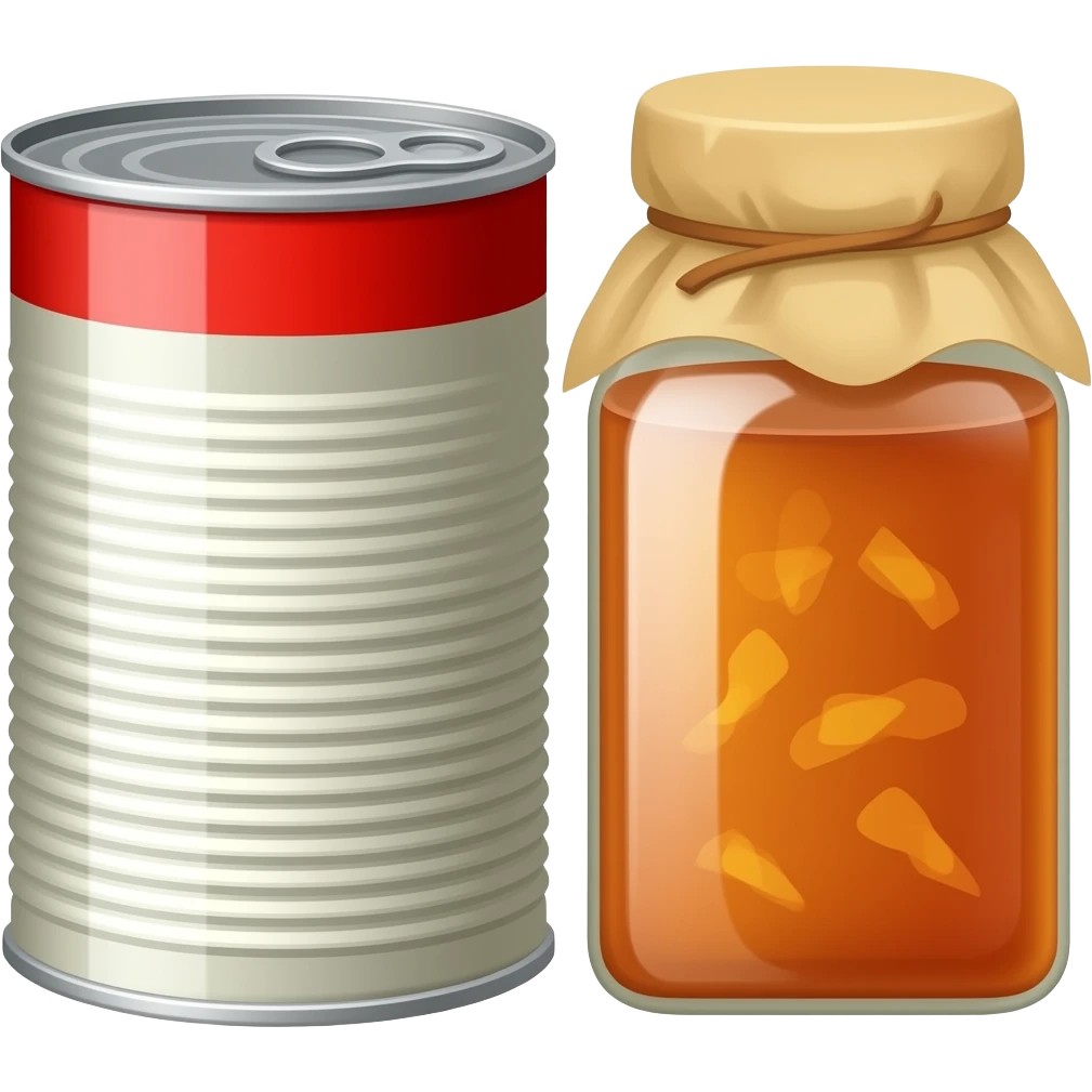 vector flat Canned & Jarred emoji