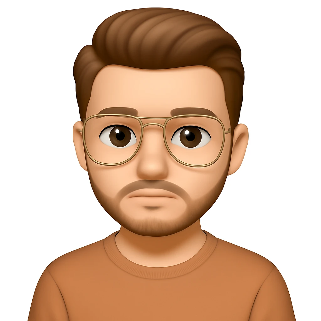 turn the second man in emoji style of the 1st image, match the facial features and clothes emoji