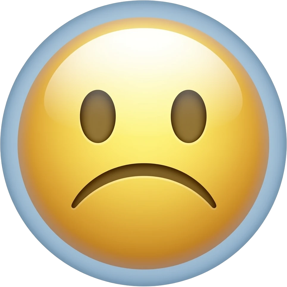 A happy face with a sad face in it transparently emoji