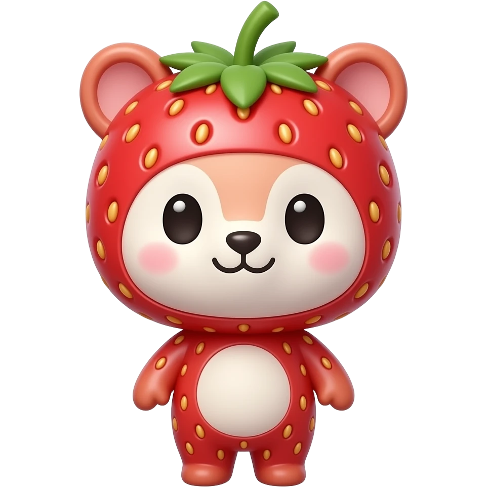 cute full strawberry animal emoji