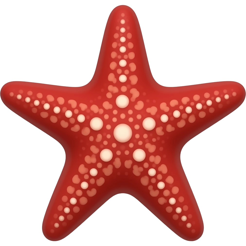 a red starfish emoji