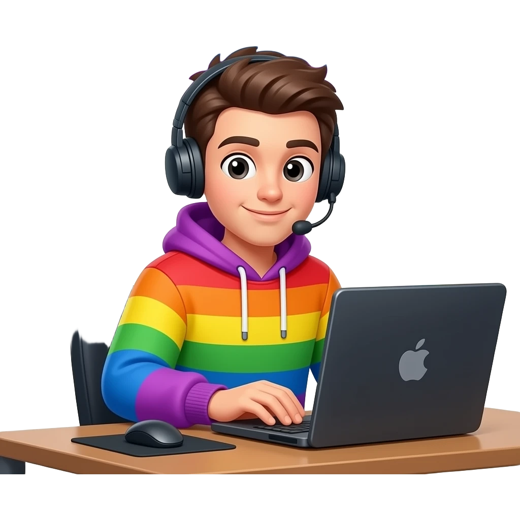 vibe coder rainbow emoji