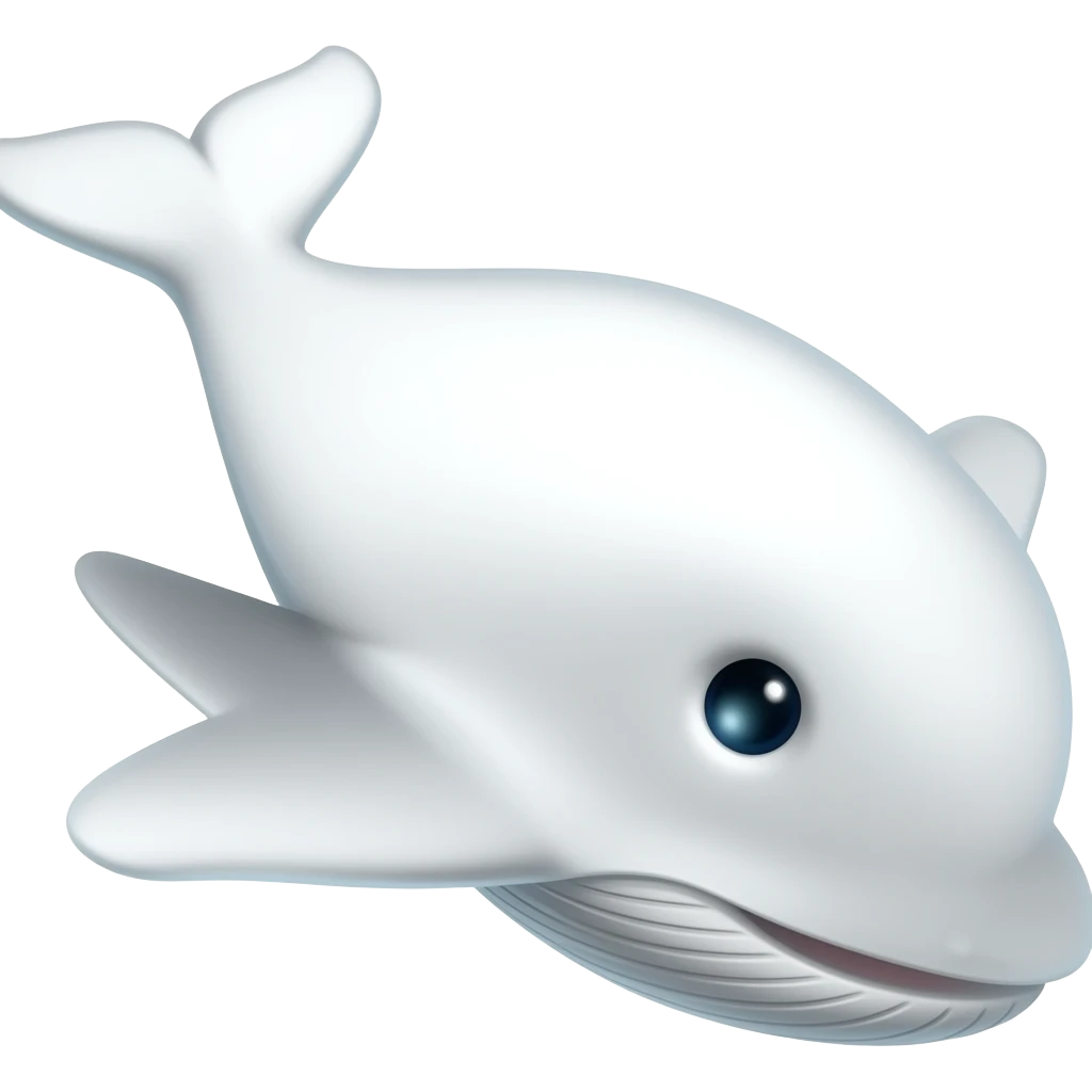 White whale-aeroplane emoji