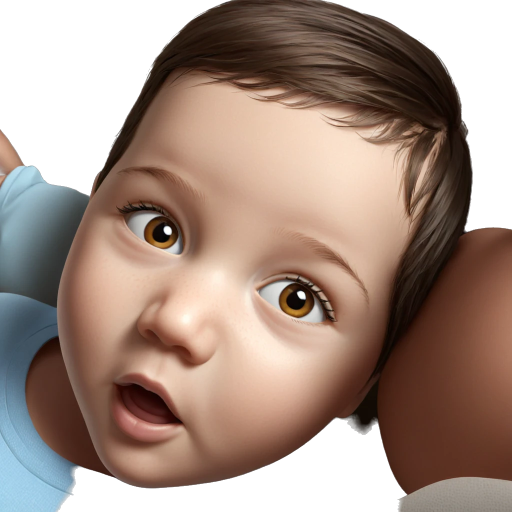 realistic girl with brown hair emoji