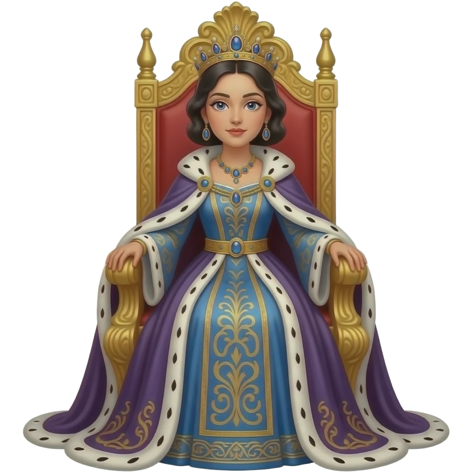 emperatriz sentada en trono emoji
