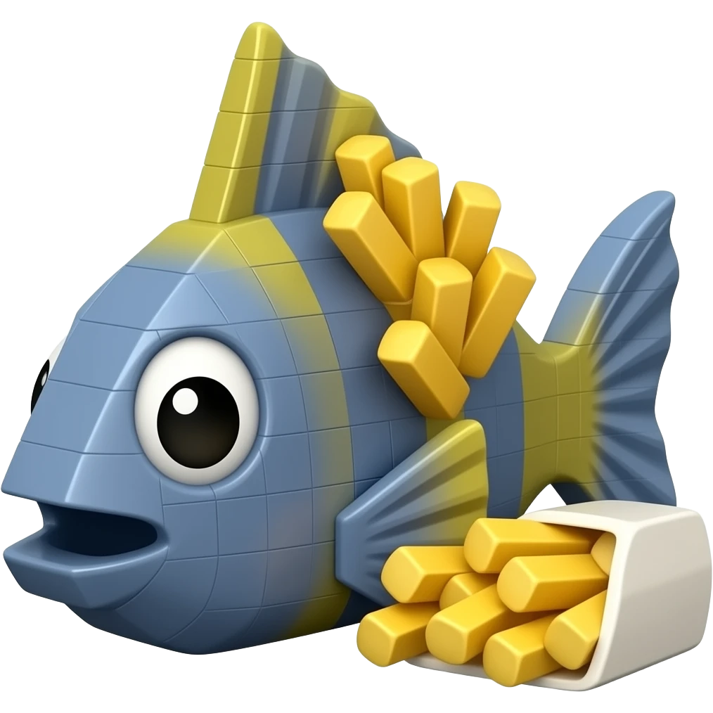 lego pregnant fish and chips emoji