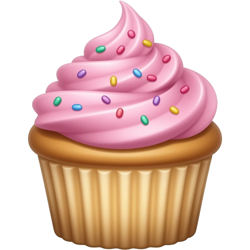 Cupcake with pink icing emoji