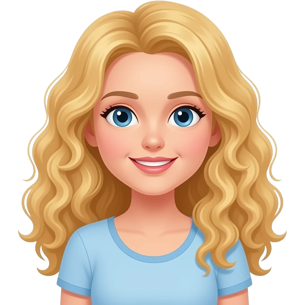 LongBlonde curly hair woman donating blood emoji