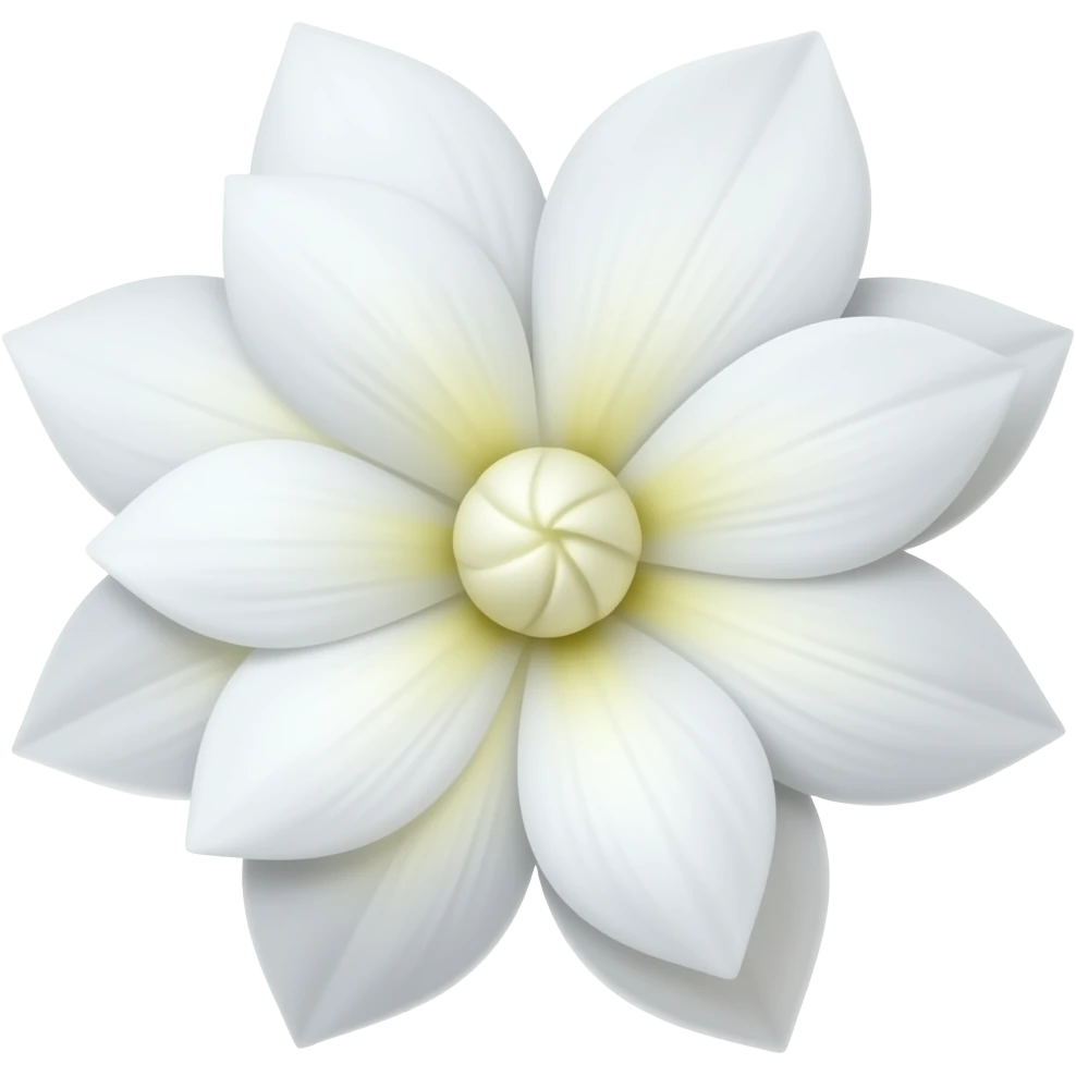 Make me a jasmine flower emoji so i can add to my keyboard pointy petals not a sticker emoji