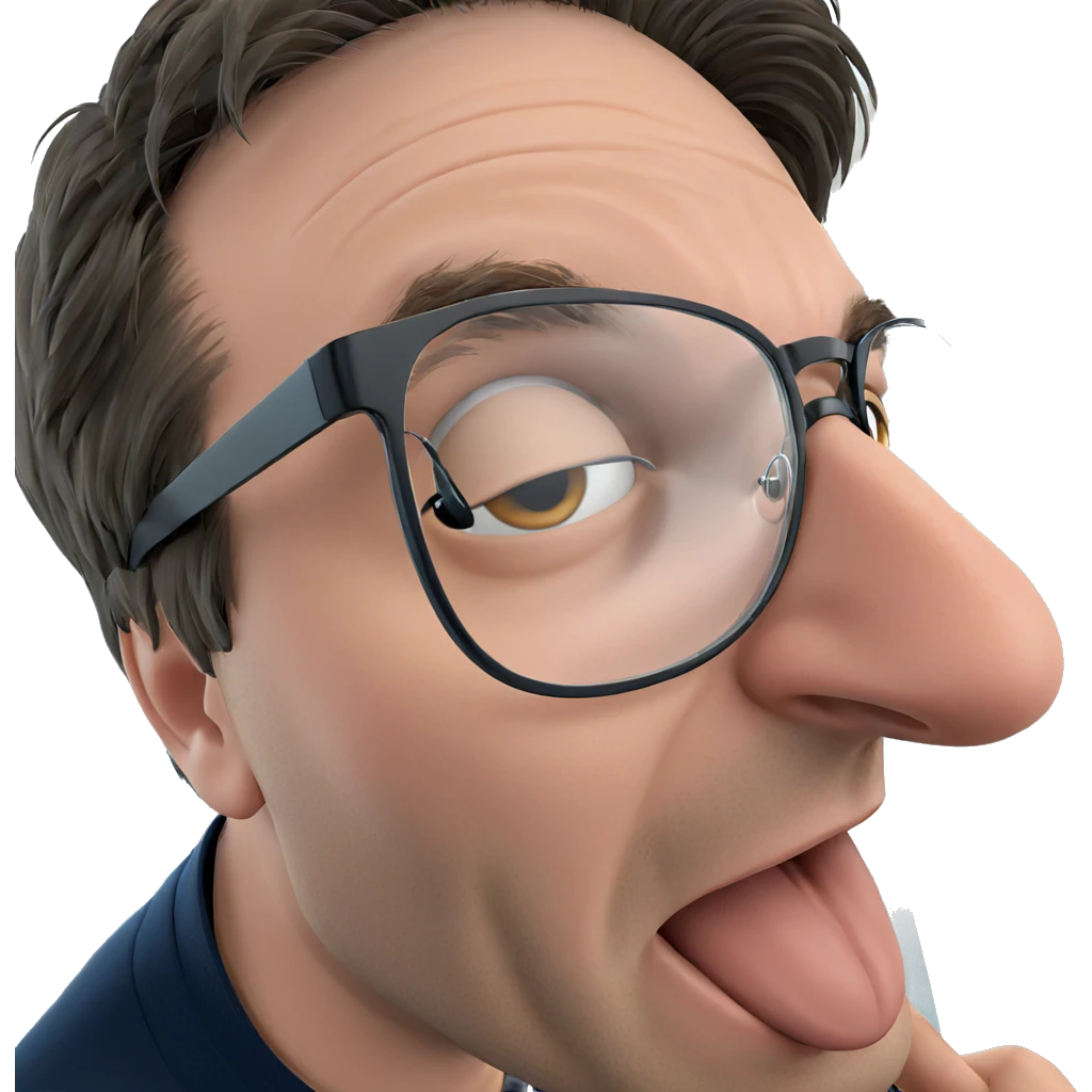 realistic portrait of boy with glasses emoji