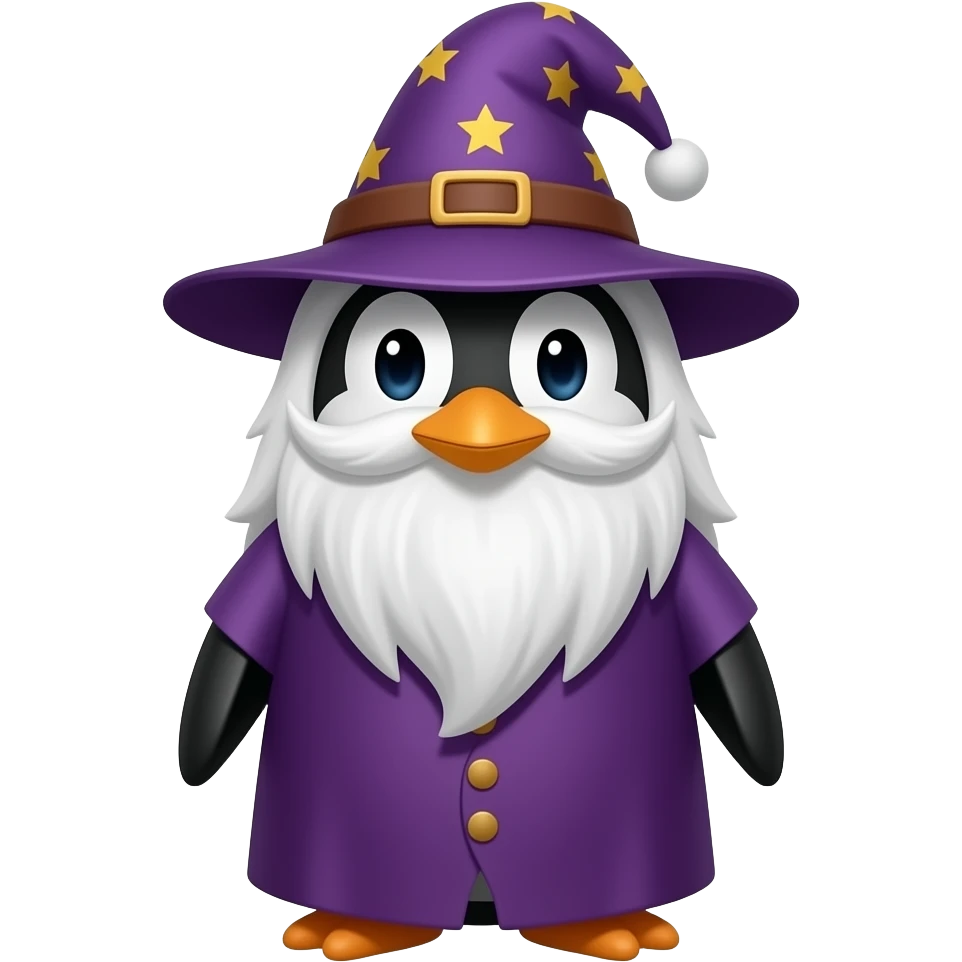 Penguin Wizard emoji