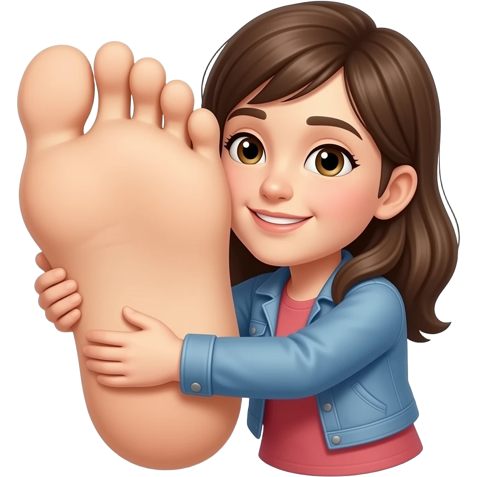 i want someone hugging a foot emoji