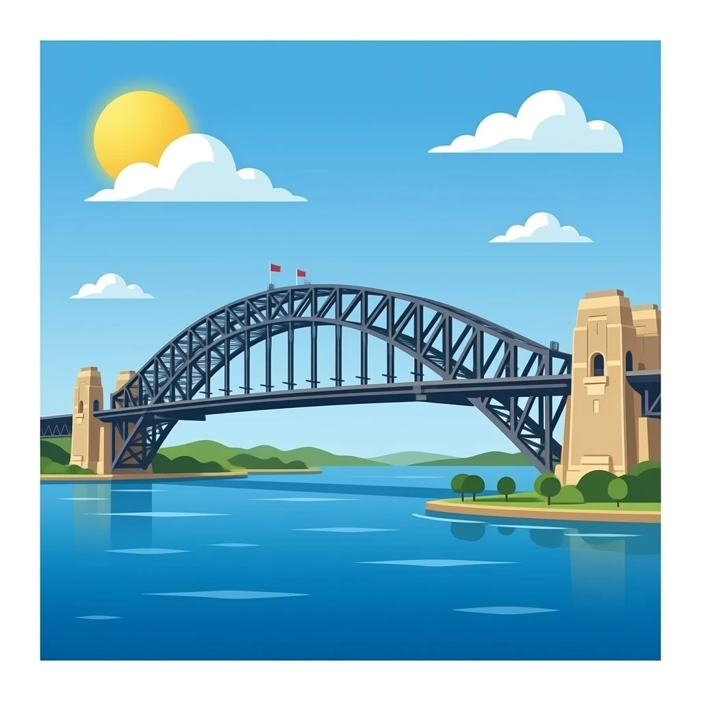 Sydney Harbour Bridge full view emoji