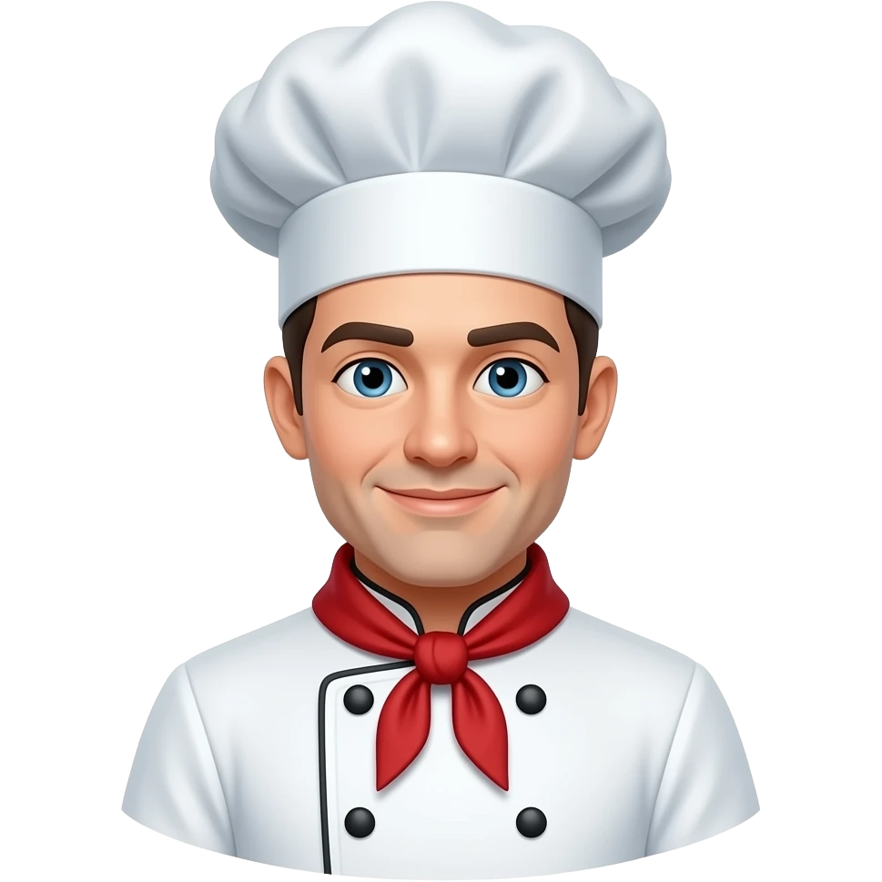 chef dress full white emoji