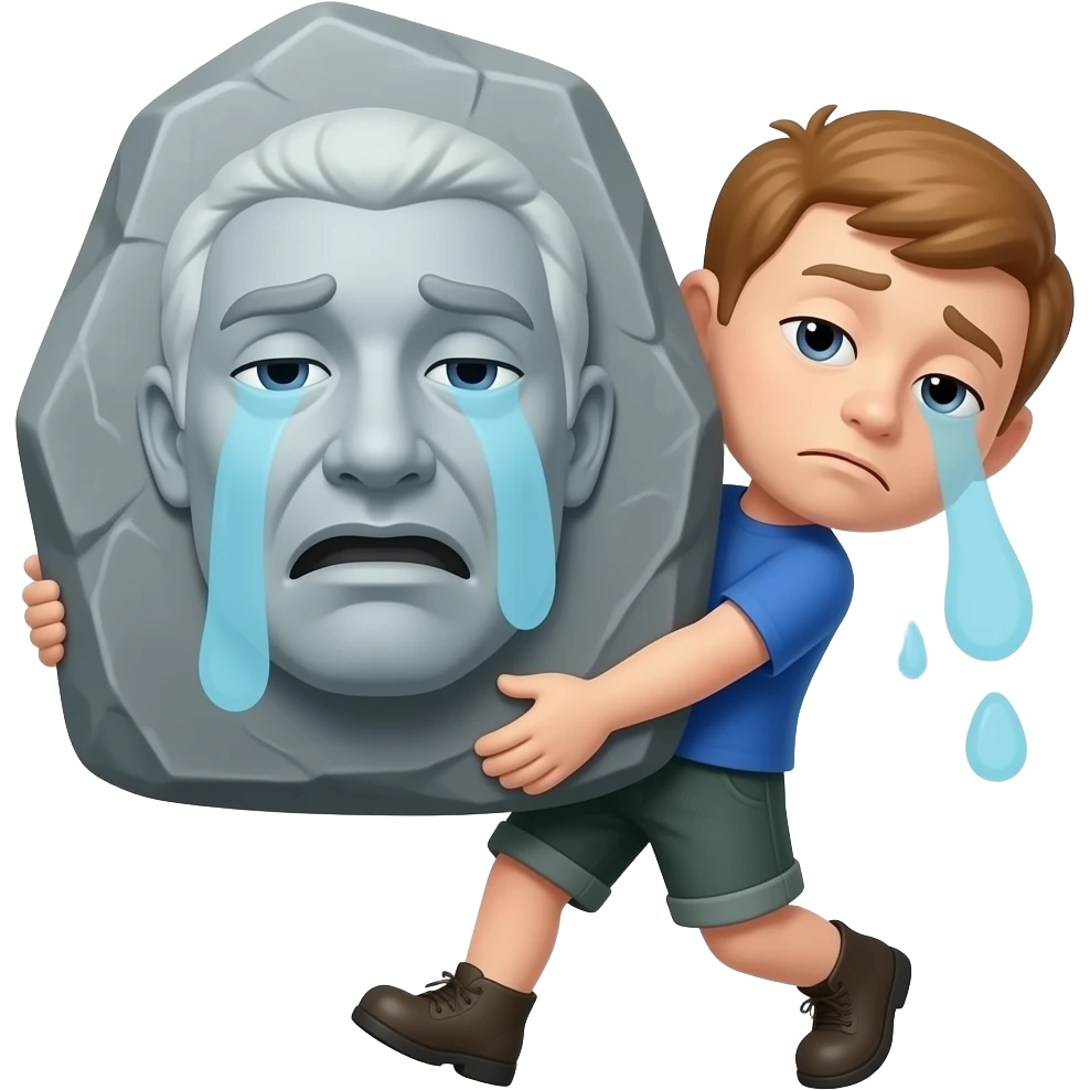 Несет камень устал emoji