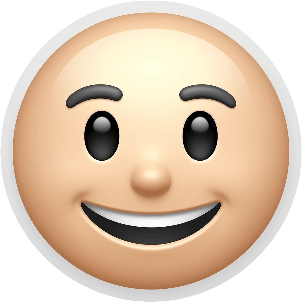 Minimalist emoji character, vertical 9:16 composition, clean bold outlines, soft gradient colors, expressive face, centered, high contrast, glossy sticker style, smooth shading, simple background, modern iOS emoji look emoji