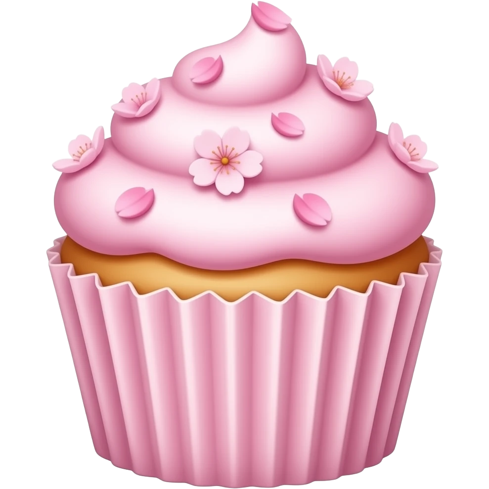 Pink Sakura cupcake emoji