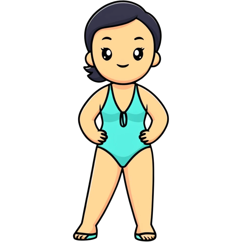 woman in swimsuit enjoying summer emoji