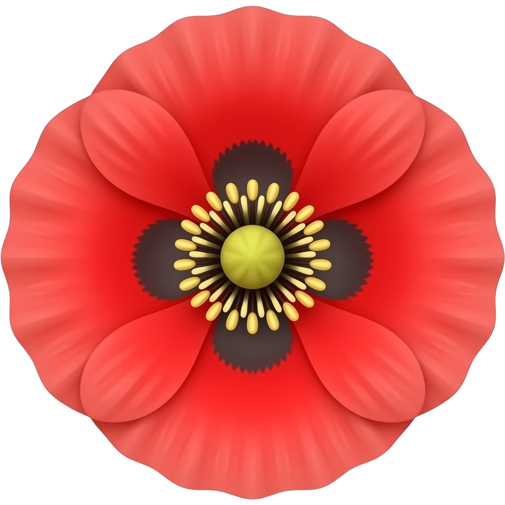 Poppy flower emoji