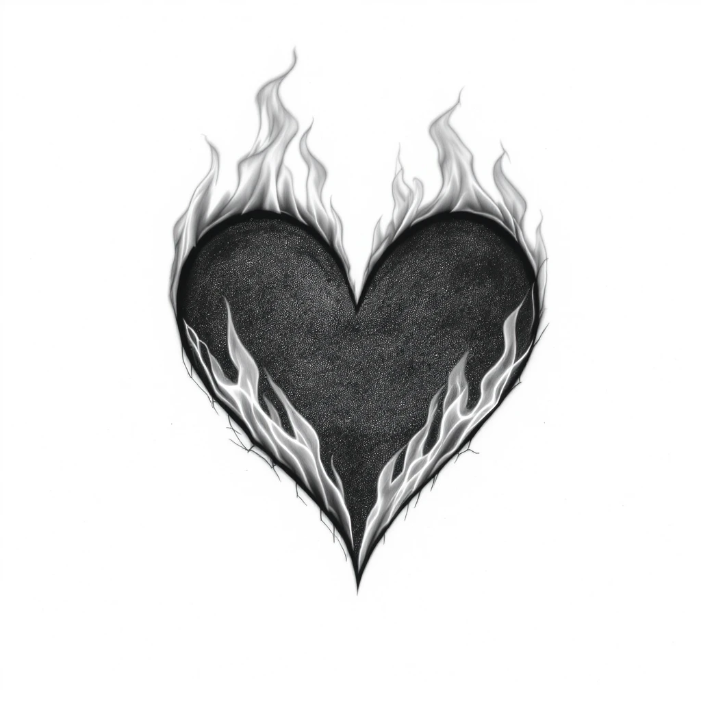 emo heart with flames emoji