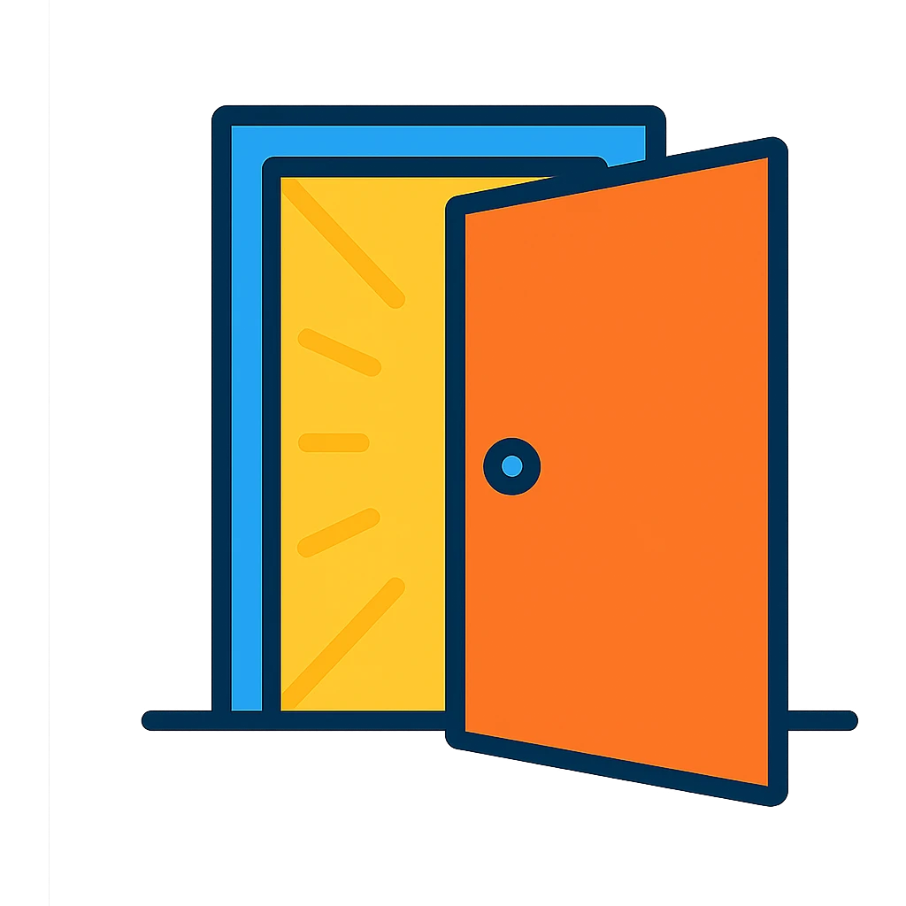An open door with light inside emoji