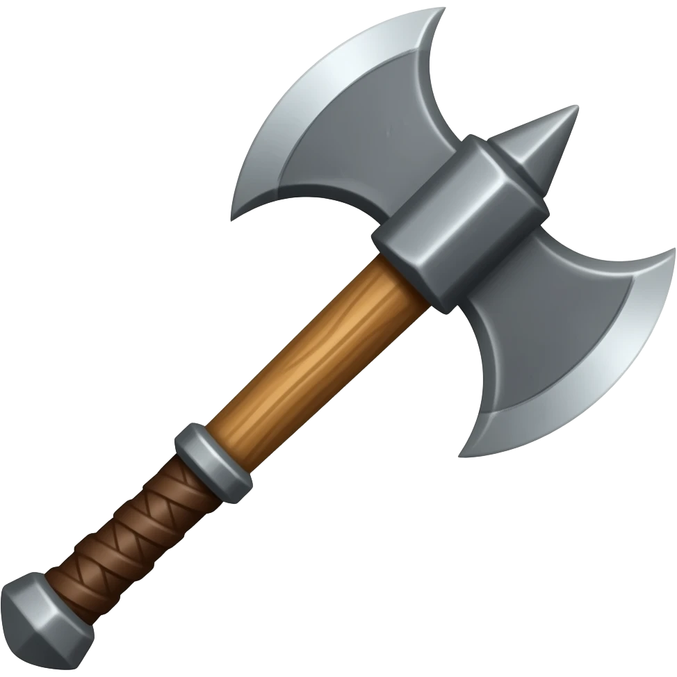 A small emoji of battle axe emoji