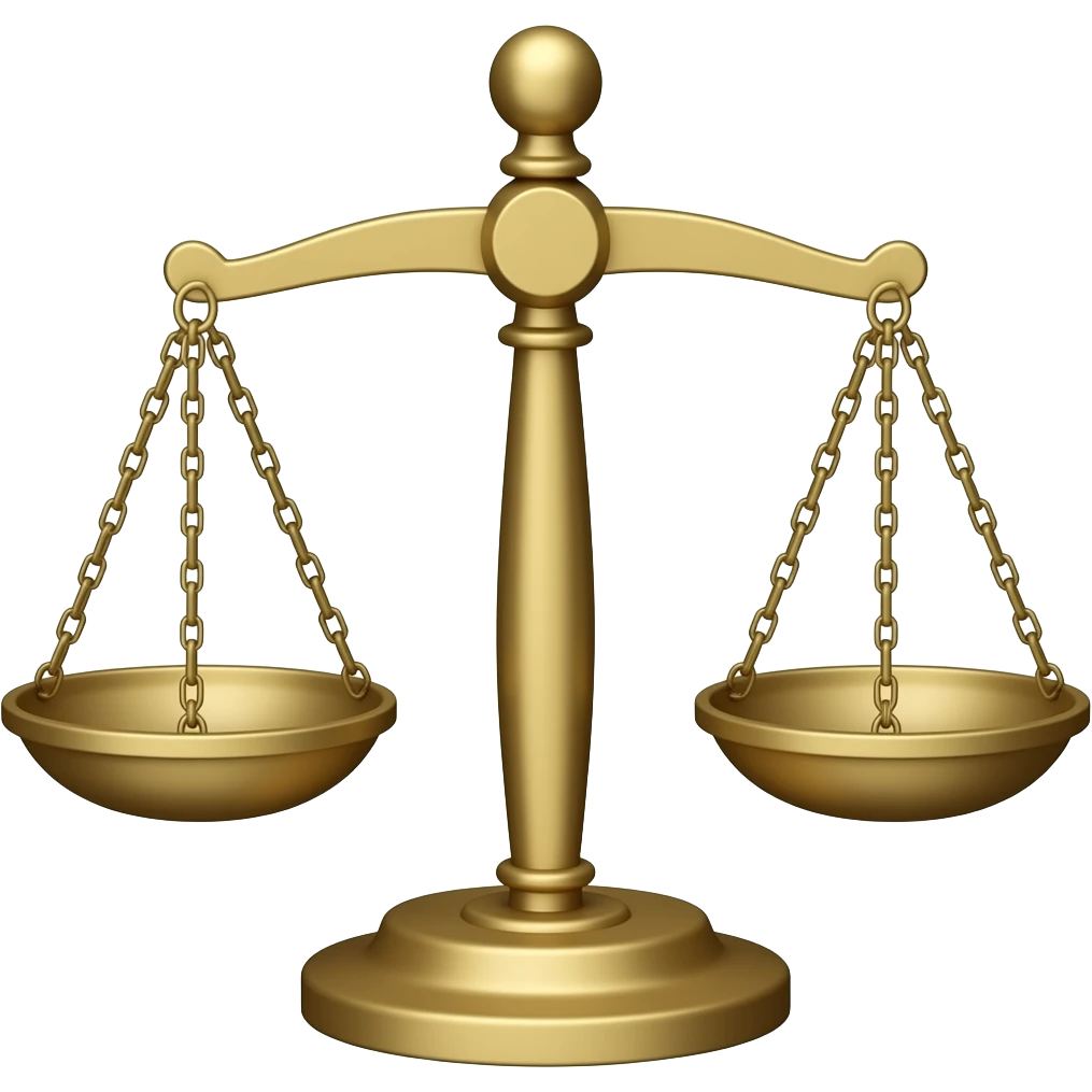 The scales of justice emoji