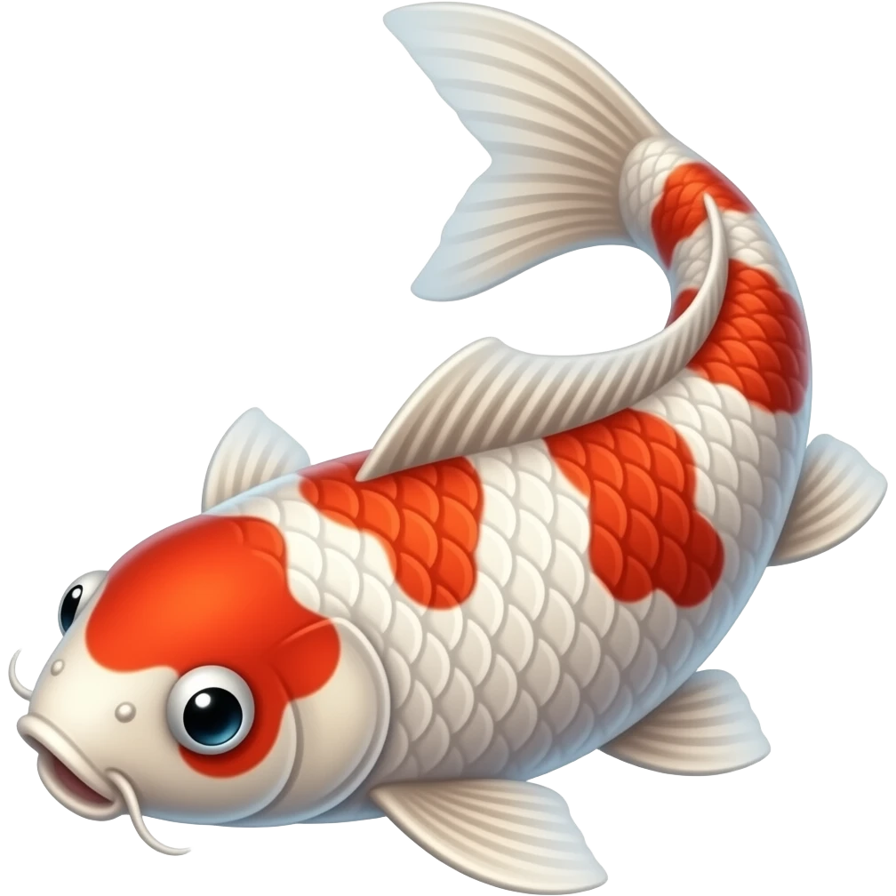 Koi fish Playful flirting elegantly emoji