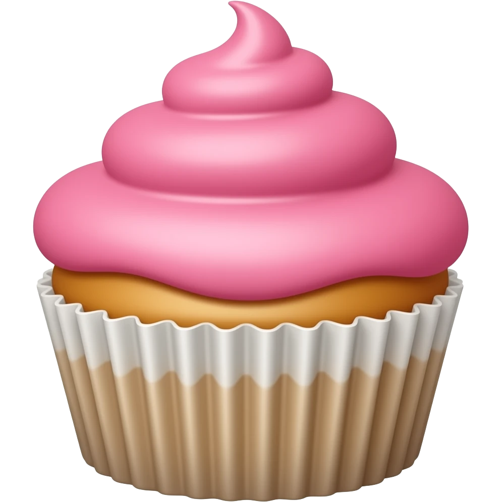 Cupcake with pink icing emoji