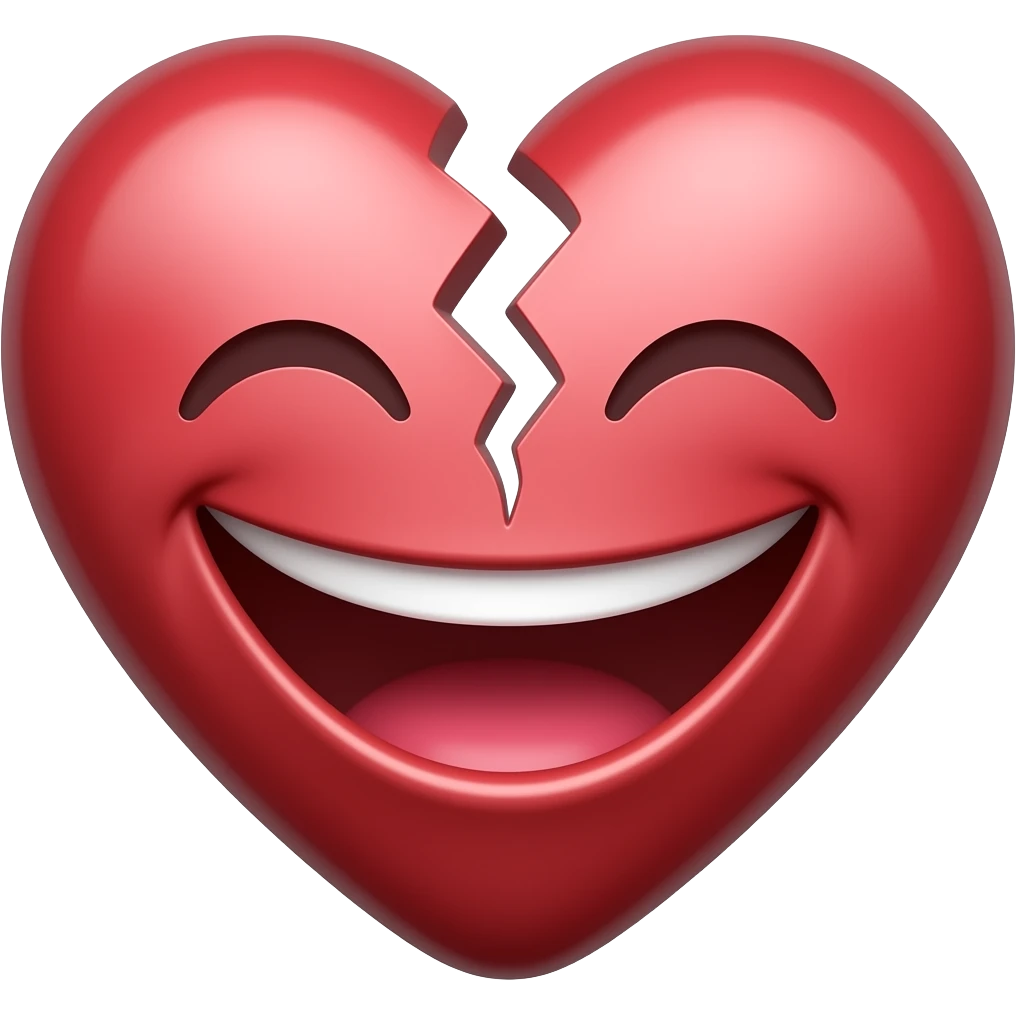 Külenmiş kırılmış anatomik kalp emoji