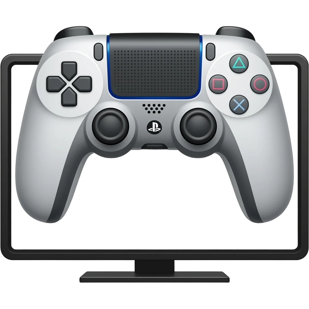 icone mannette ps5 dans un ecran tele et sur l ecran tv gta 5 emoji