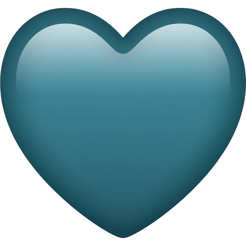 Dark teal heart emoji