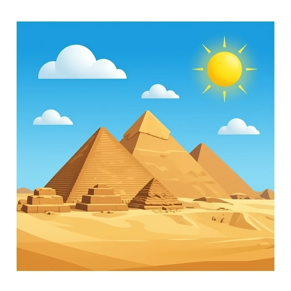 Haz unas pirámides como las de Guiza emoji