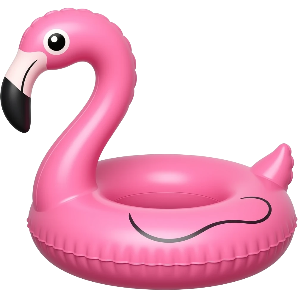 Make a flamingo floatie. emoji
