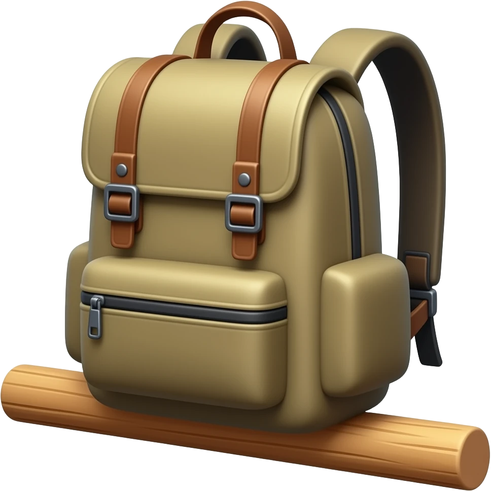 Rucksack on a stick emoji